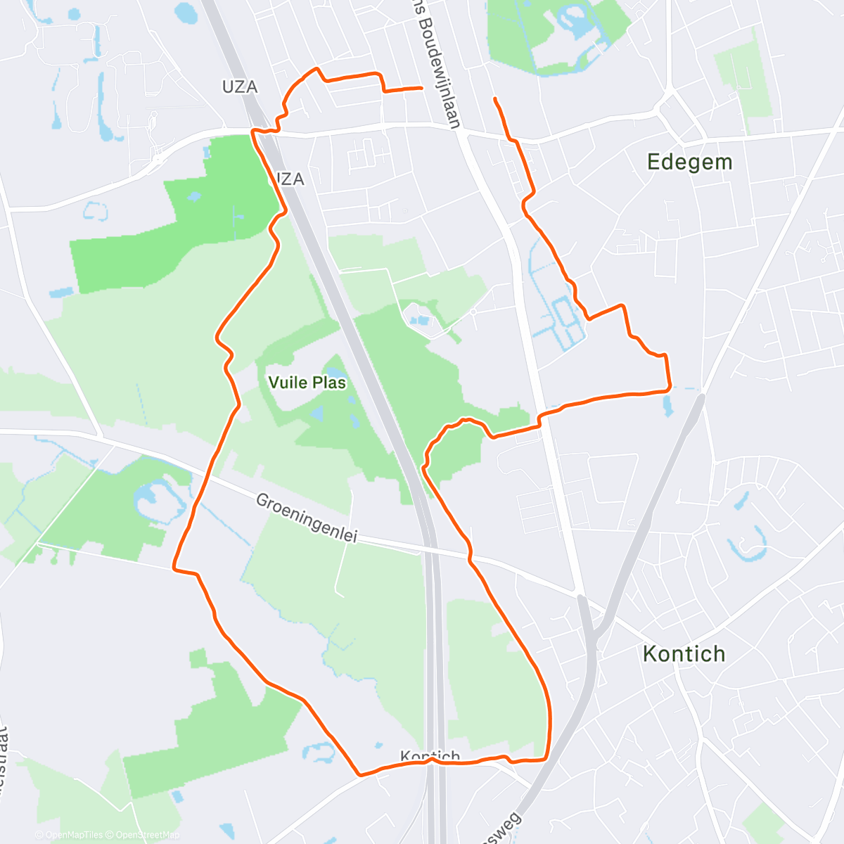 Map of the activity, ☀️ Afternoon Run