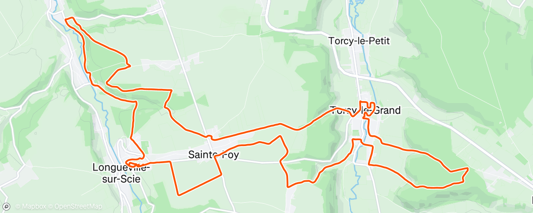 Map of the activity, Afternoon Trail Run