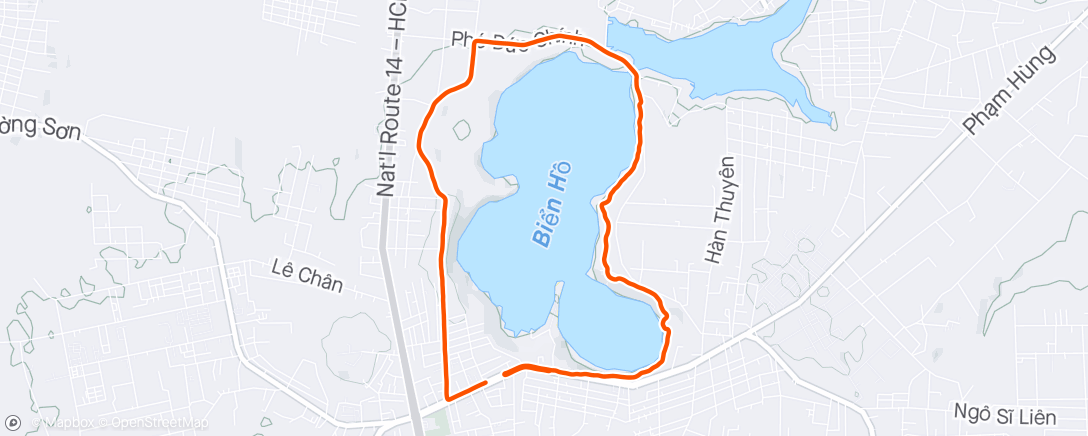 Map of the activity, Morning Run