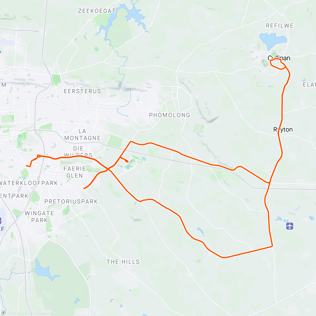 Map of the activity, Morning Velo ride