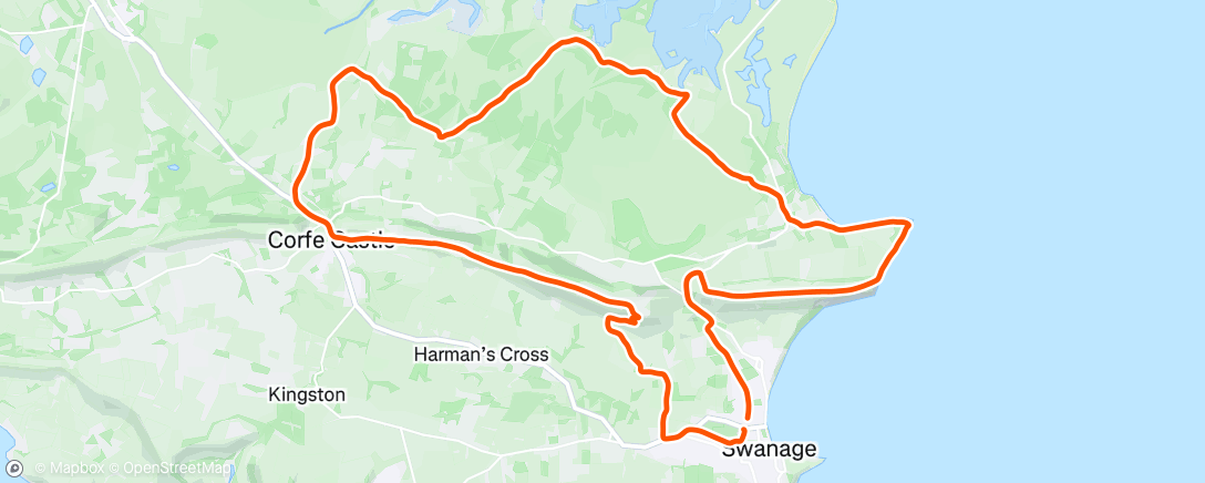 Map of the activity, Lunch Workout