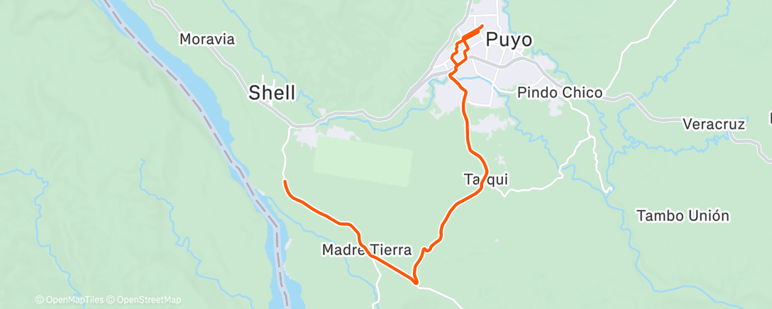 Map of the activity, Vuelta ciclista por la mañana