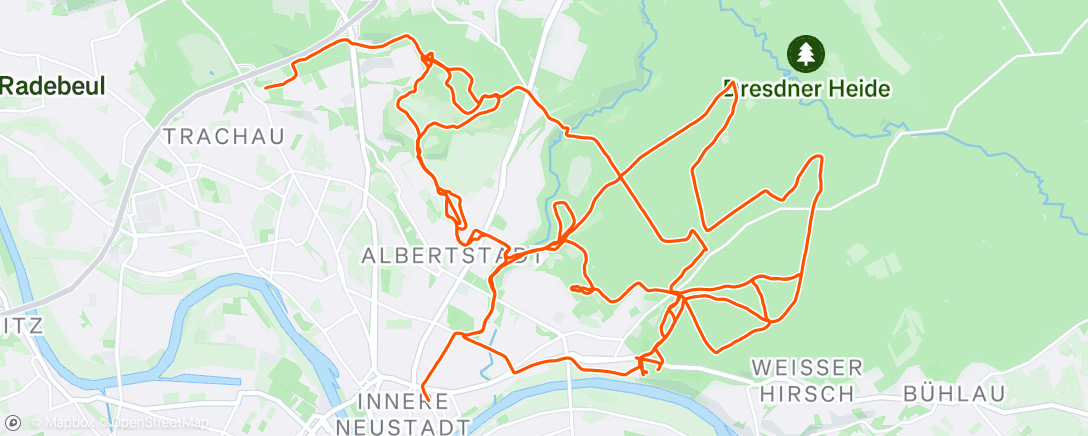 Map of the activity, Fahrt am Morgen