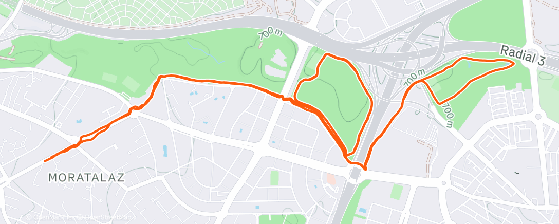 Карта физической активности (Carrera a la hora del almuerzo)