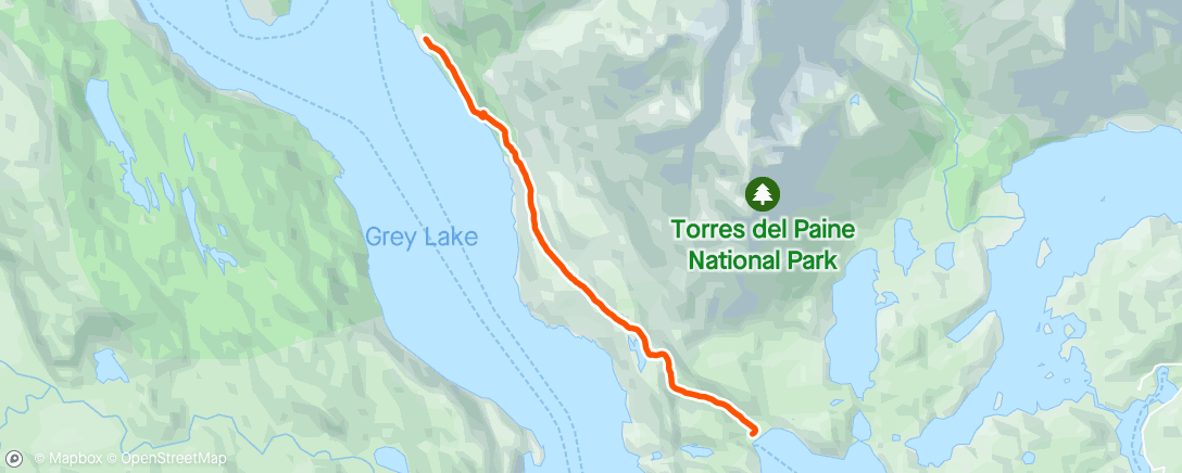 Map of the activity, Patagonia W Trek Day 5
