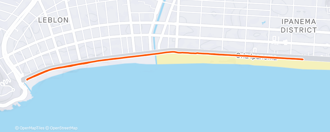 Map of the activity, Morning Run