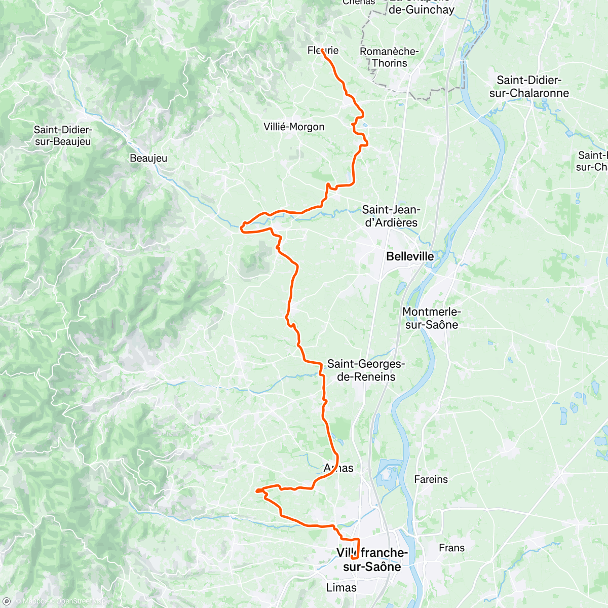 活动地图，MARATHON DU BEAUJOLAIS