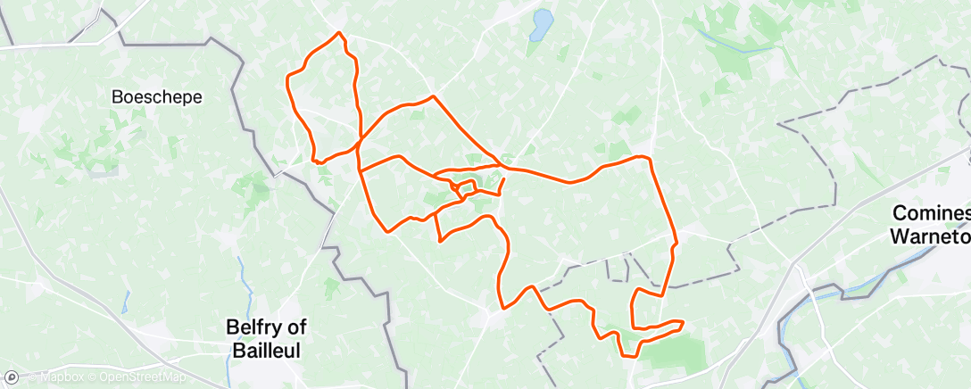 Map of the activity, Recon Gent-Wevelgem