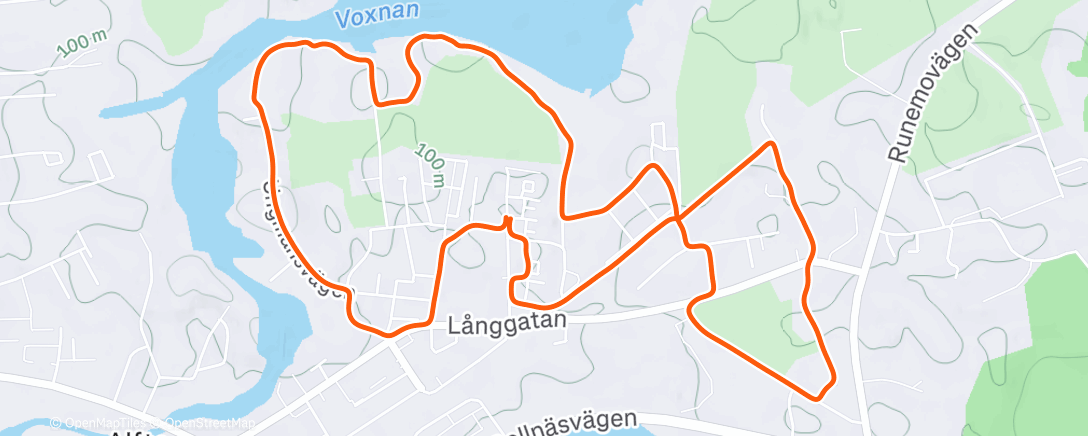 Map of the activity, Lunch Run