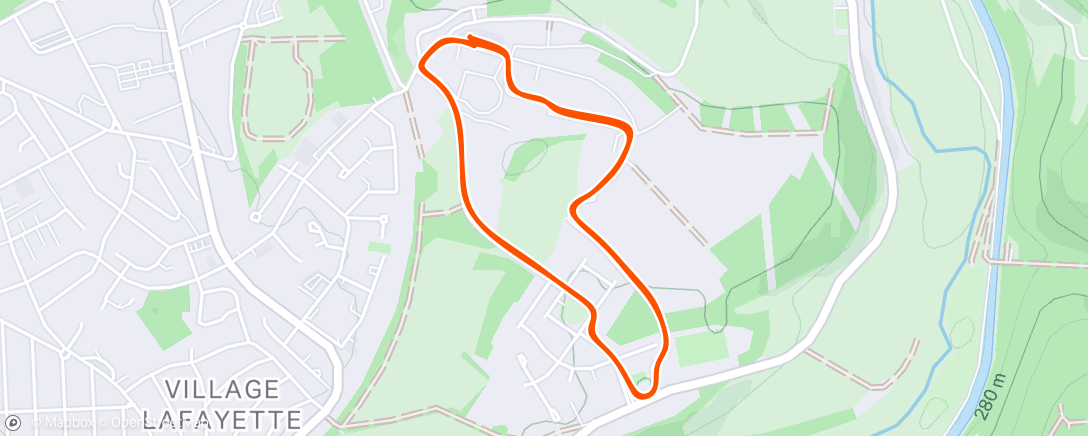 Map of the activity, CAP 1 duathlon