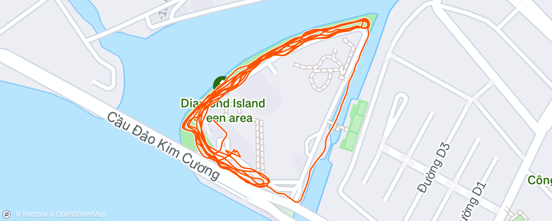 Map of the activity, Night Run