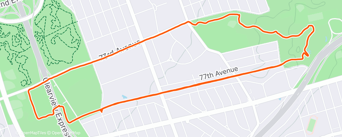 Map of the activity, Lunch Run