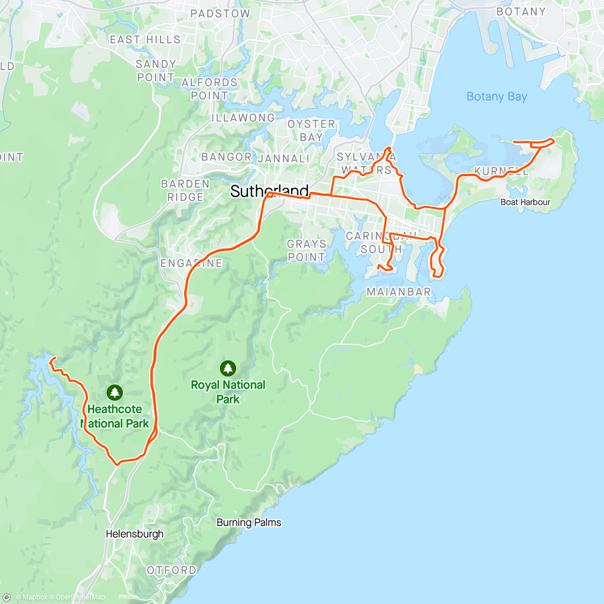 Map of the activity, “Dam” Fine day for Woronora Dam