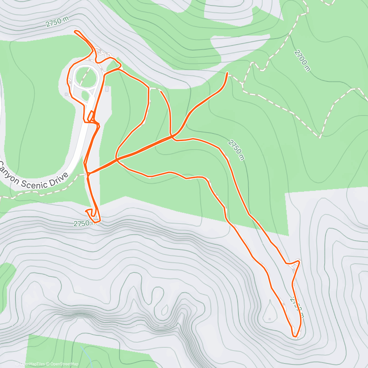Map of the activity, Balade à Bryce canyon