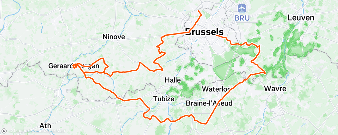 Map of the activity, Brussels Cycling Classic