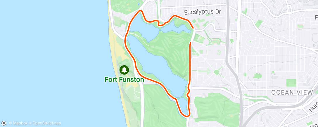 Map of the activity, haven’t done lake merced in soooo long