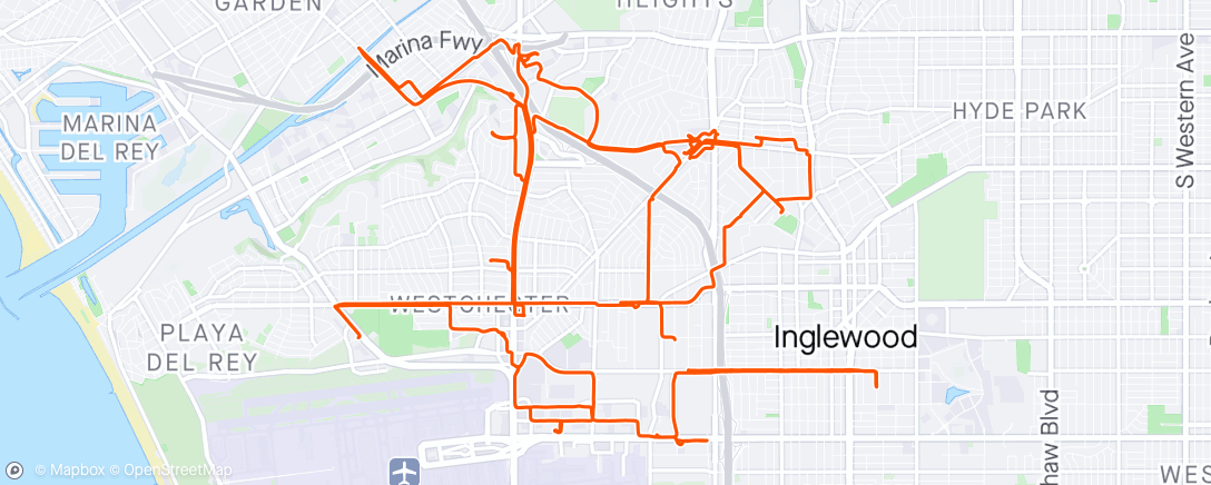 Map of the activity, Delivery Shift - Culver City/Westchester