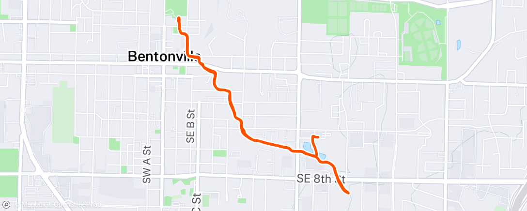 Map of the activity, Morning Run