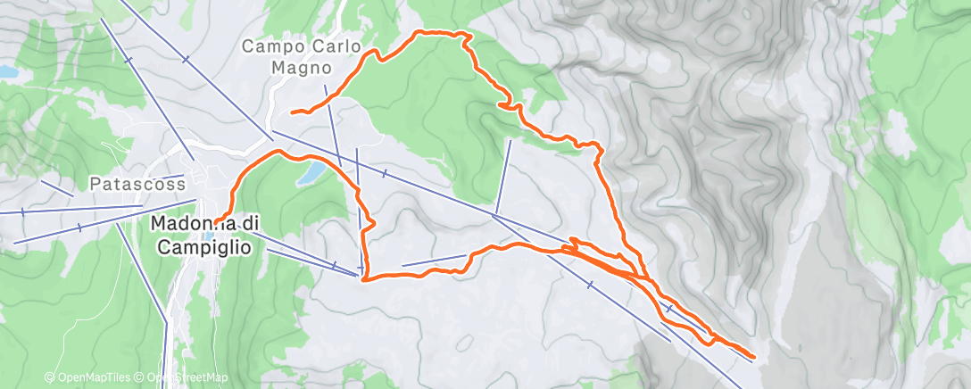 Map of the activity, Morning Backcountry Ski