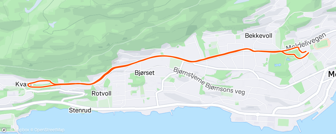 Map of the activity, Afternoon Run