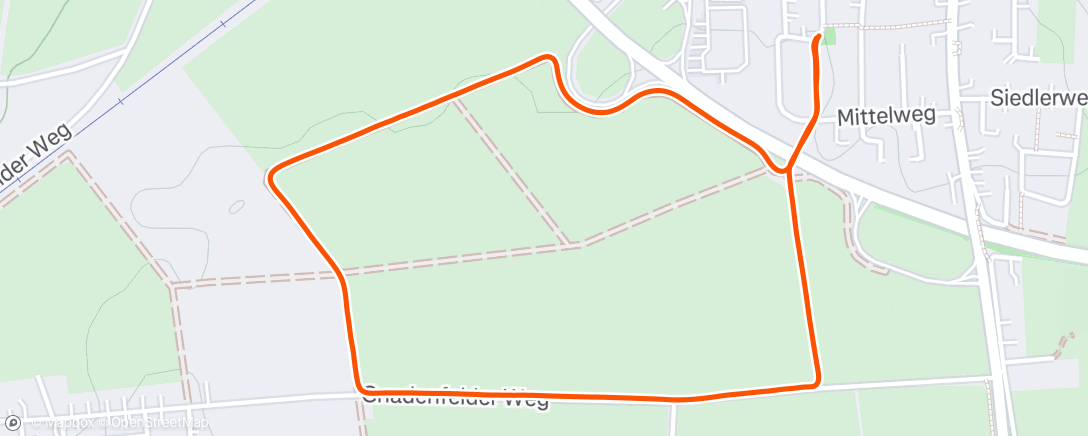 Map of the activity, Pre-Race Run