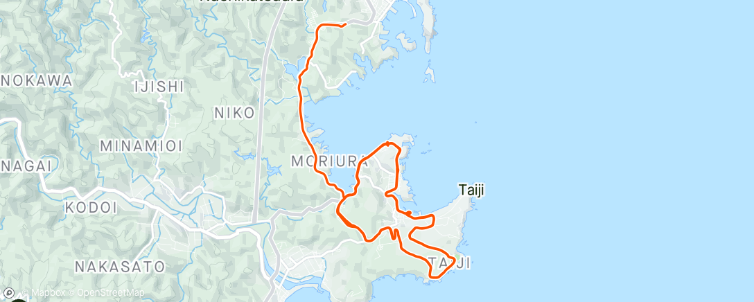 Map of the activity, Tour de Kumano 3rd stage