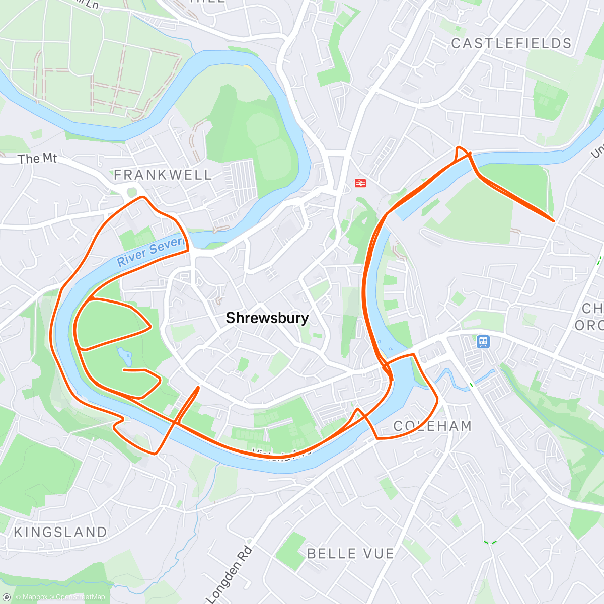 Map of the activity, Severn Bridges 10k