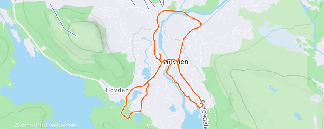 Map of the activity, Lunch Run