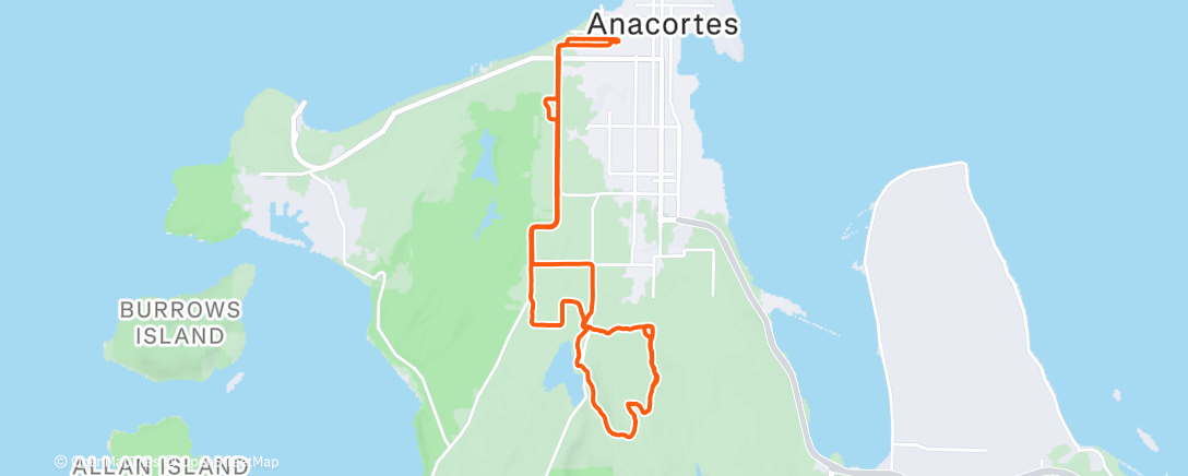 Map of the activity, Afternoon Mountain Bike Ride