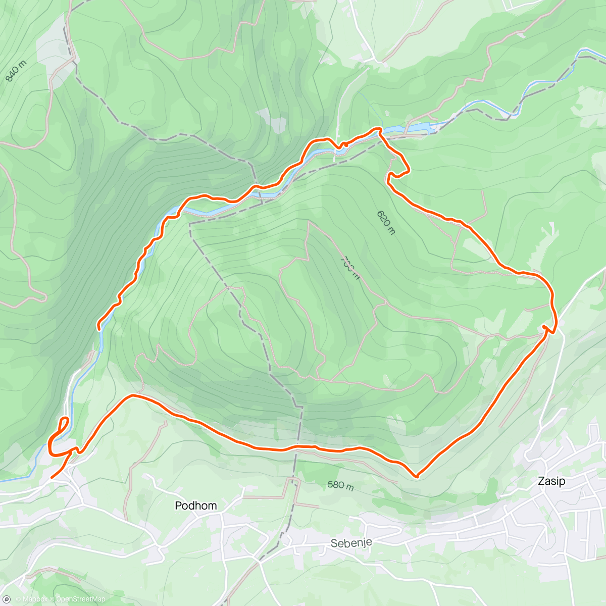Map of the activity, Gorges de Vintgar 🇸🇮