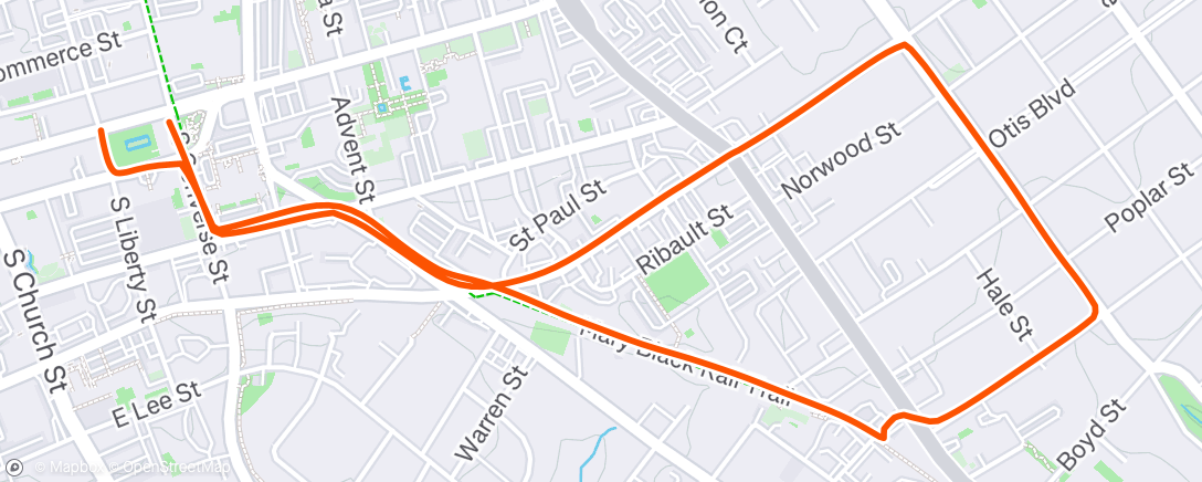 Map of the activity, Morning Run