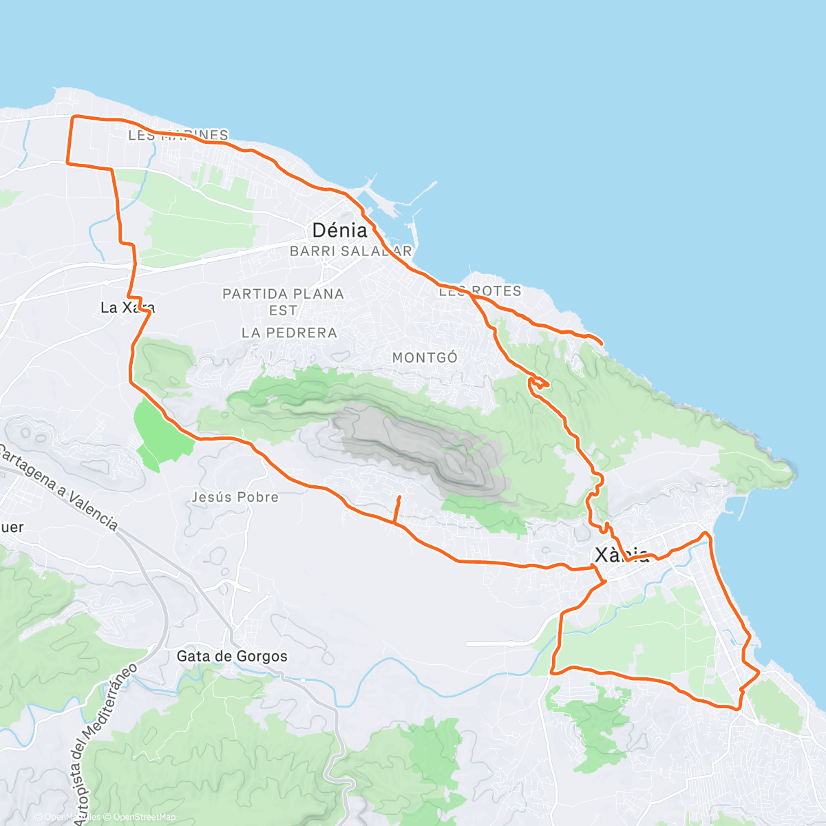 Карта физической активности (Bicicleta por la mañana)