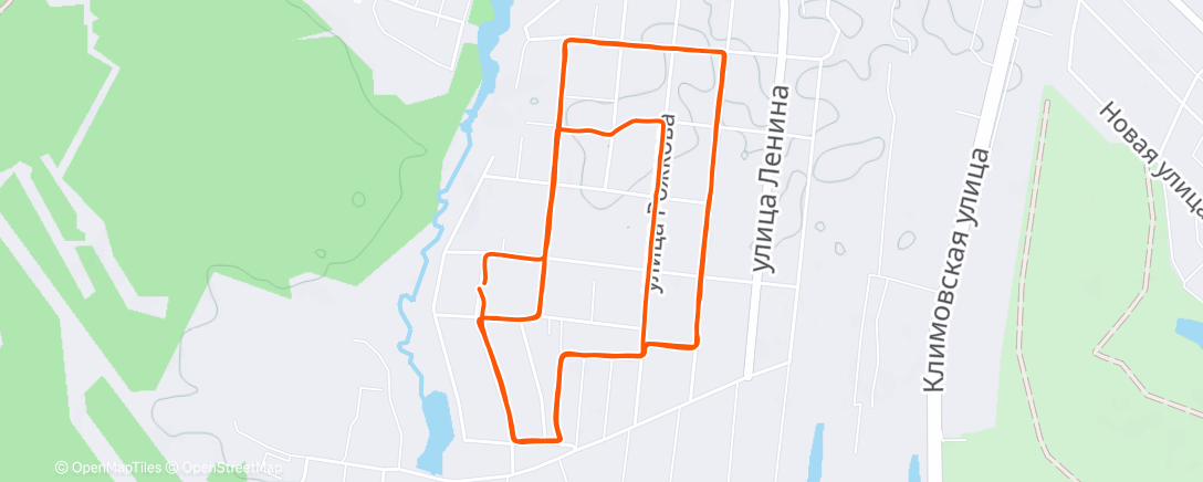 Map of the activity, Evening Run