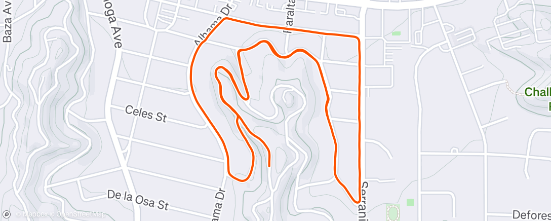 Map of the activity, Lunch Run