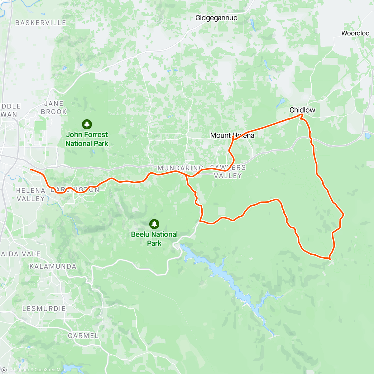 Map of the activity, Solo Gravel