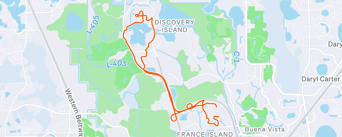 Map of the activity, Morning Run