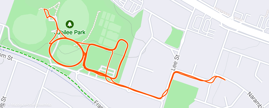 Map of the activity, Jubilee park