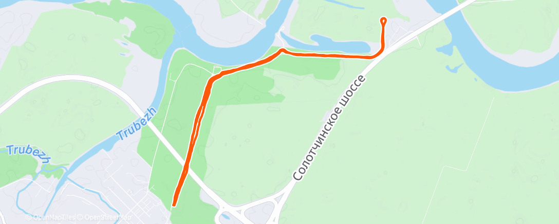 Map of the activity, Дневной забег