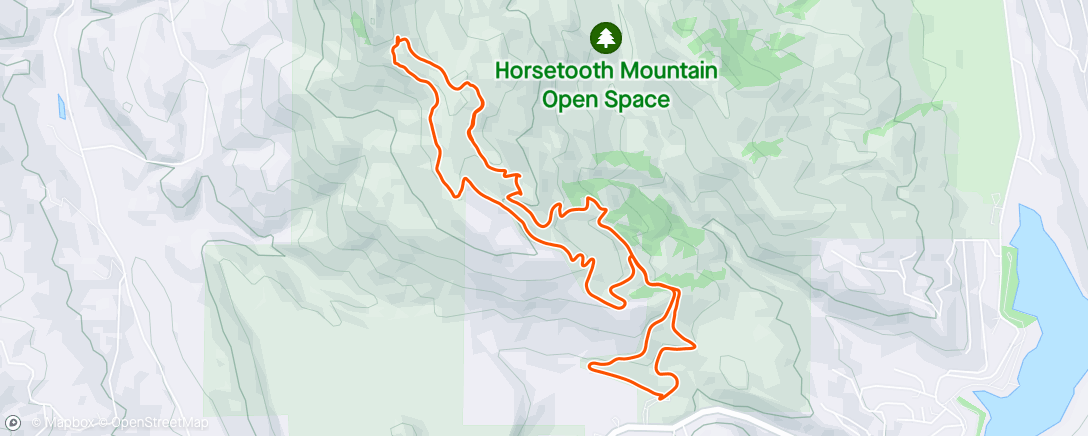 Map of the activity, Horsetooth Rock hike