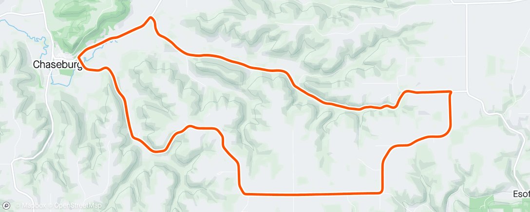 Mapa da atividade, La Crosse Omnium - 
Chaseburg Road Race M50+