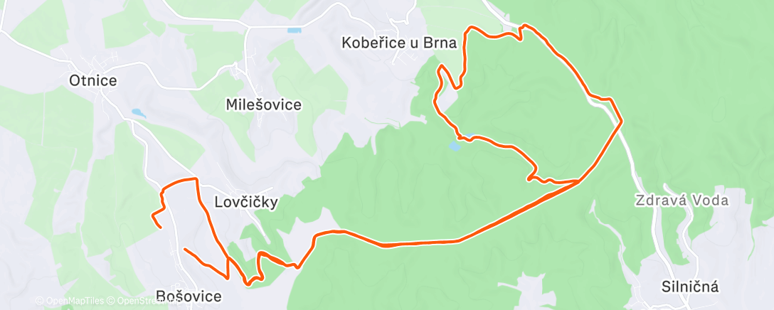 Map of the activity, MTB Ride