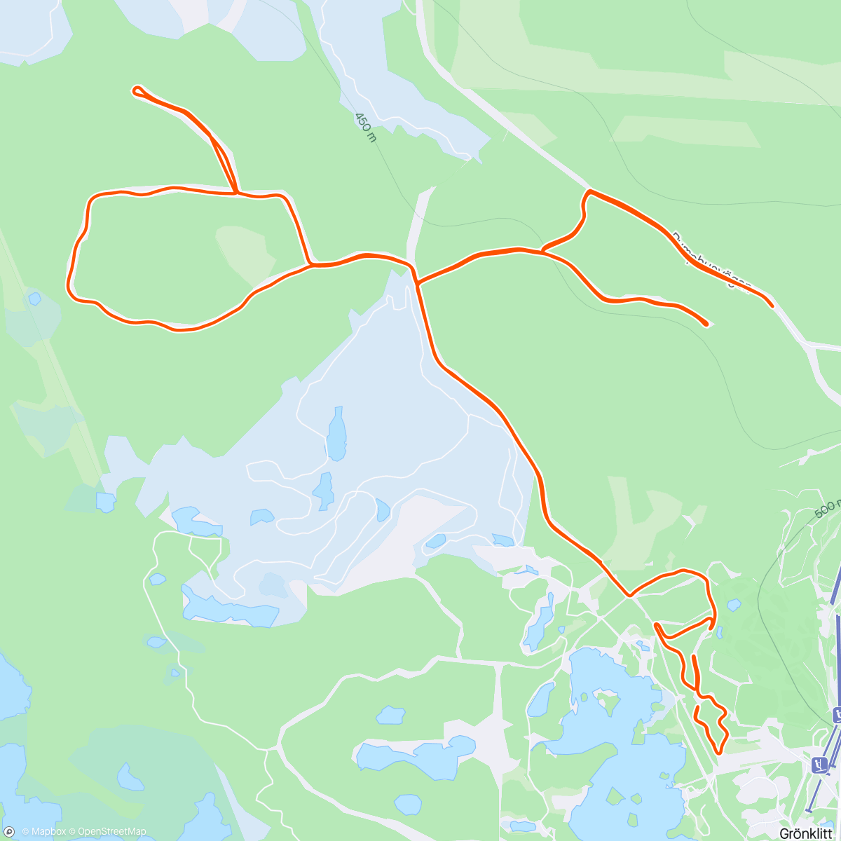 Map of the activity, Kvällstur i Grönklitt