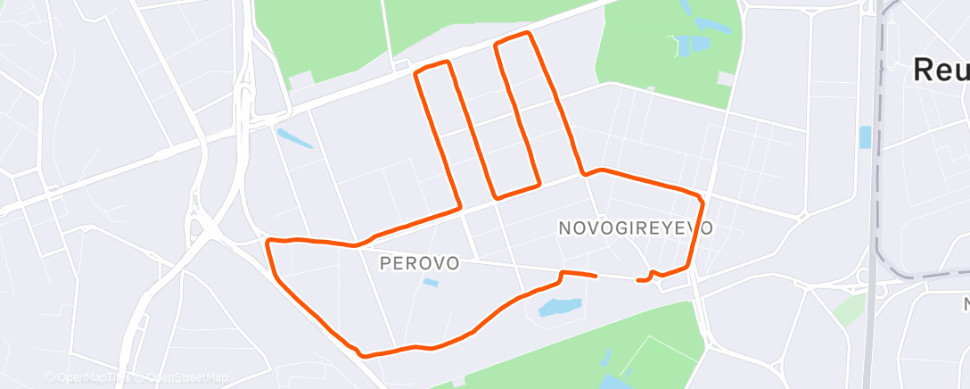 Mappa dell'attività Утренний забег