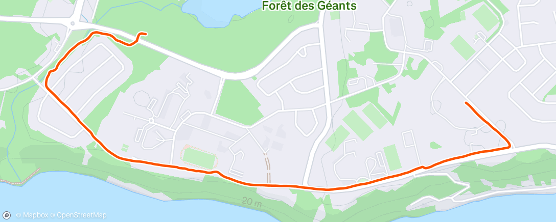 Map of the activity, Morning Run