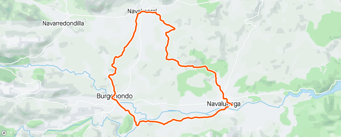 Mapa de la actividad, Bicicleta de montaña matutina