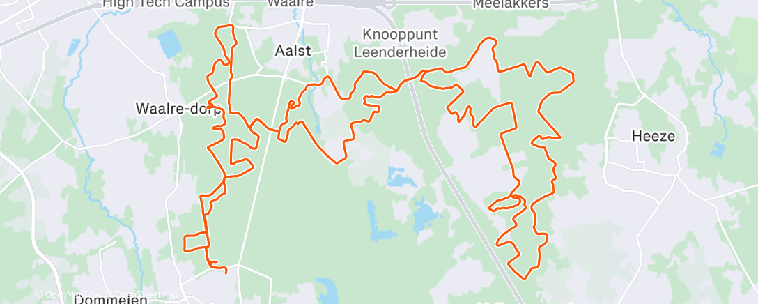 Map of the activity, Afternoon Ride