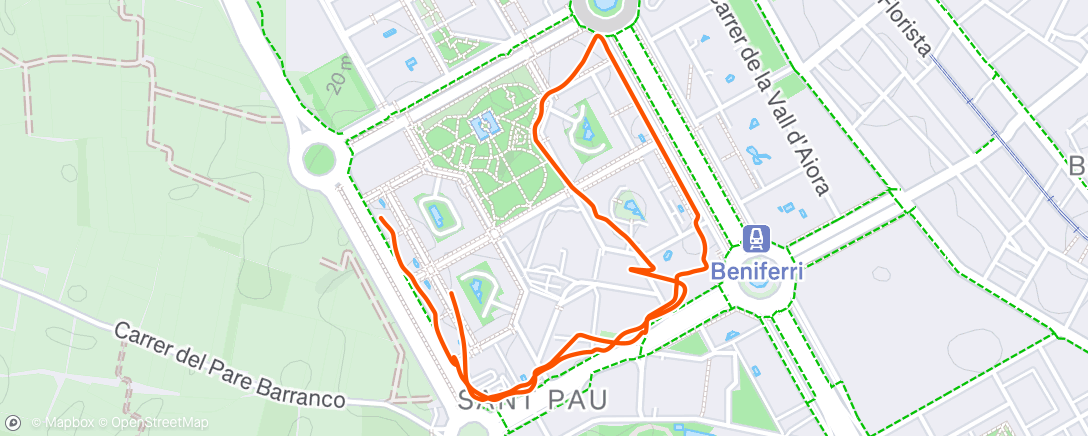 Map of the activity, Night Walk