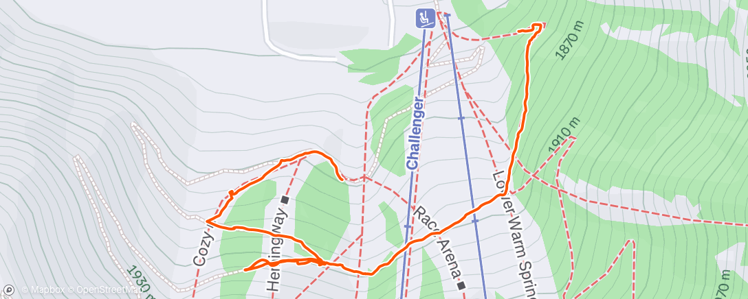 Map of the activity, Afternoon Hike