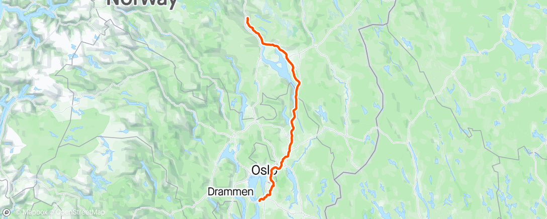 Map of the activity, Pendlertogets InterCity