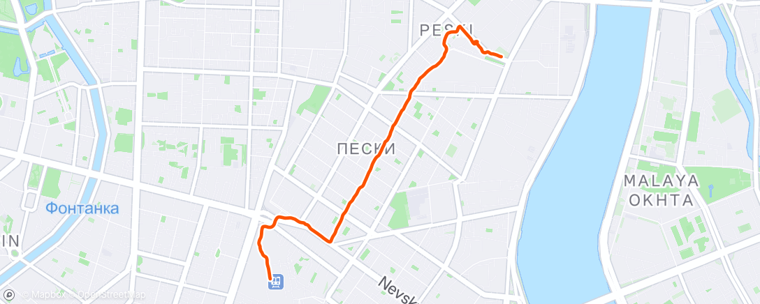 Map of the activity, Afternoon Walk